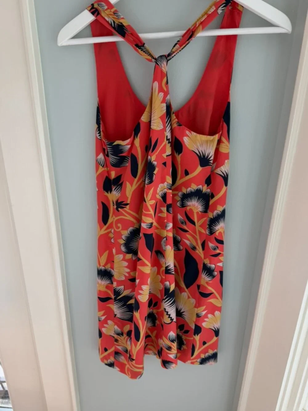 J. Crew Floral Print Twist Back Dress